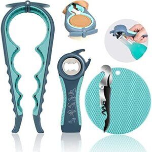 5 in 1 Multifunction Jar And Lid Opener for Weak Hands, Seniors With Arthritis